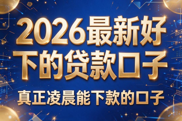 2026最新好下的贷款口子,真正凌晨能下款的口子