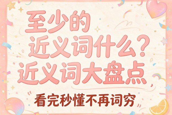 至少的近义词是什么?至少的近义词大盘点,看完秒懂不再词穷