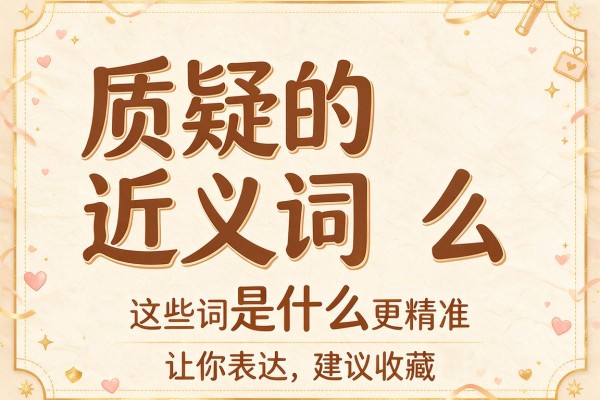 质疑的近义词是什么 这些词让你表达更精准 建议收藏