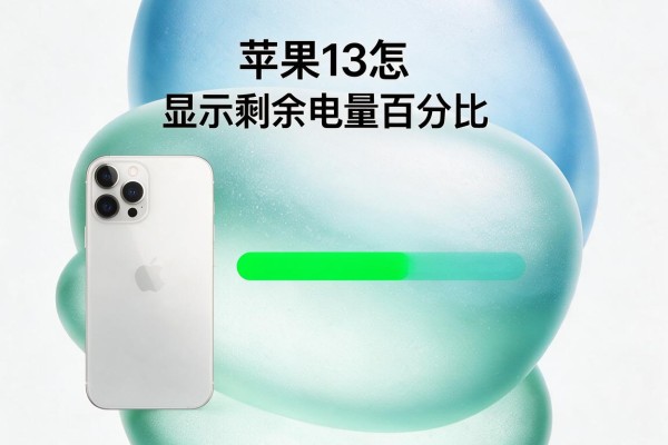 苹果13怎么设置显示剩余电量百分比