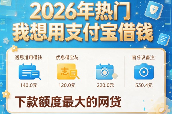 2026年热门我想用支付宝借钱，下款额度最大的网贷