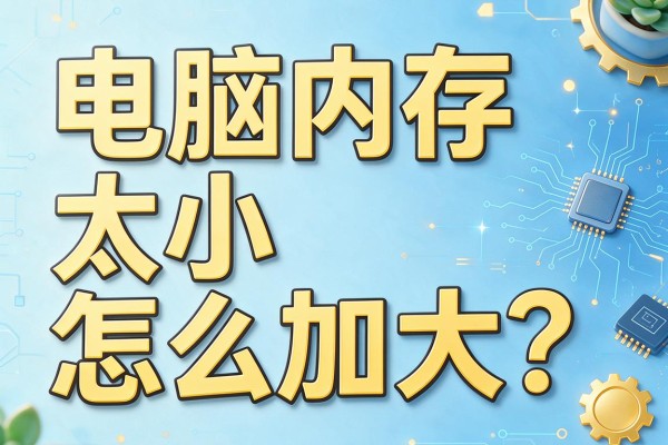 电脑内存太小怎么加大？