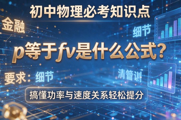 p等于fv是什么公式?初中物理必考知识点,搞懂功率与速度关系轻松提分