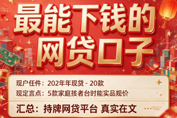 最能下钱的网贷口子,汇总5款持牌网贷平台真实在