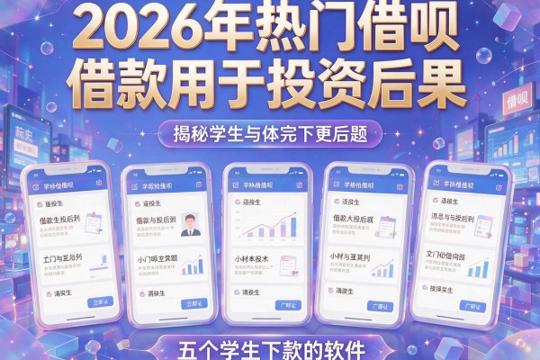 2026年热门借呗借款用于投资后果,揭秘五个学生下款的软件
