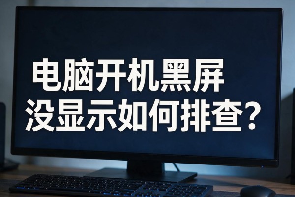 电脑开机黑屏没显示如何排查?