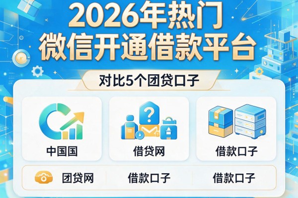 2026年热门微信开通借款平台,对比5个团贷网借款口子