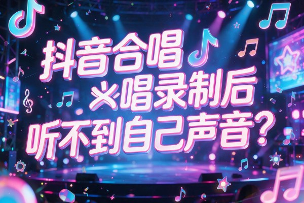 抖音合唱录制后听不到自己声音?