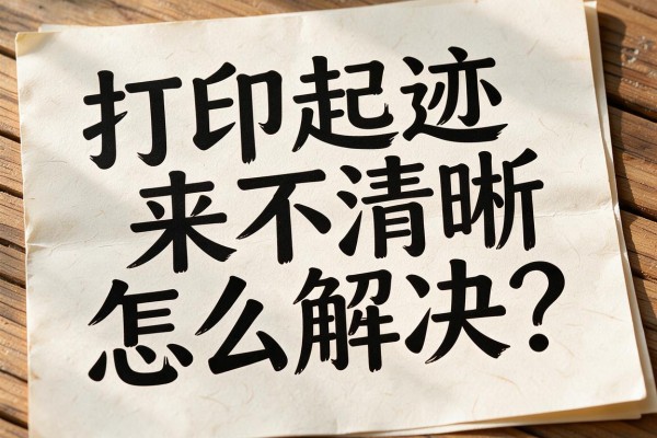 打印出来的字迹不清晰怎么解决?