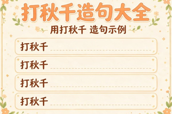 打秋千造句大全,用打秋千造句示例
