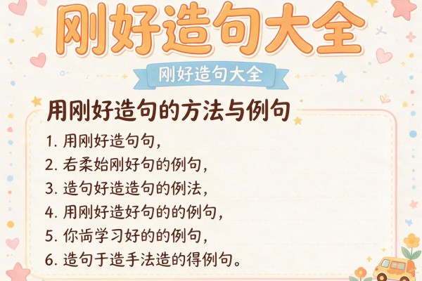 刚好造句大全-用刚好造句的方法与例句