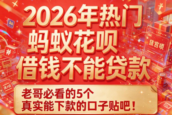 2026年热门蚂蚁花呗借钱不能贷款,老哥必看的5个真实能下款的口子贴吧