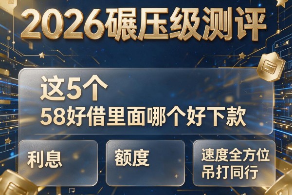 2026碾压级测评:这5个"58好借里面哪个好下款"利息、额度、速度全方位吊打同行