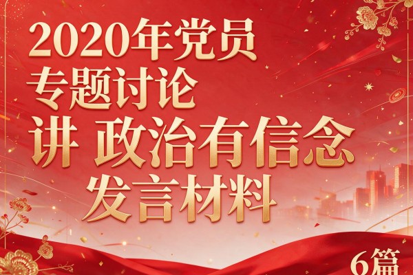 2020年党员专题讨论讲政治有信念发言材料6篇