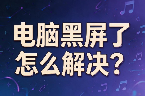 电脑黑屏了怎么解决?