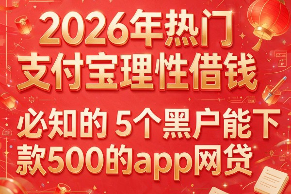 2026年热门支付宝理性借钱,必知的5个黑户能下款500的app网贷