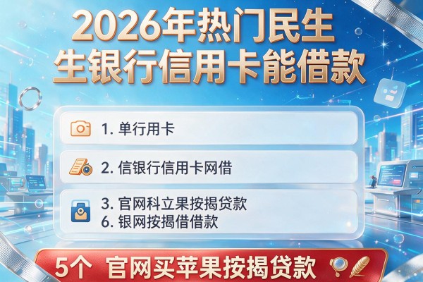 2026年热门民生银行信用卡能借款,盘点5个官网买苹果按揭贷款