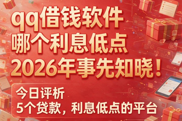 qq借钱软件哪个利息低点2026年事先知晓！今日评析5个贷款利息低点的平台