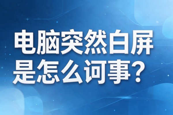 电脑突然白屏是怎么回事?
