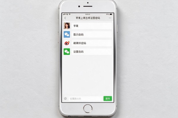 苹果手机上微信怎样设置密码