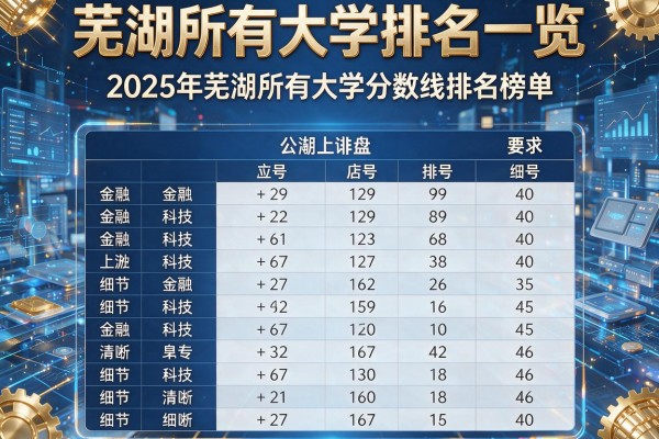 芜湖所有大学排名一览,2025年芜湖所有大学分数线排名榜单