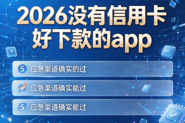 2026没有信用卡好下款的app,收录5个应急渠道确实能过