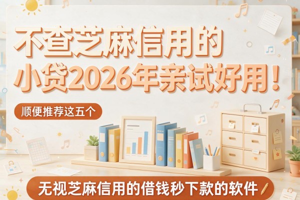 不查芝麻信用的小贷2026年亲试好用！顺便推荐这五个无视芝麻信用的借钱秒下款的软件