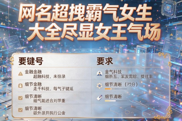 网名超拽霸气女生大全尽显女王气场