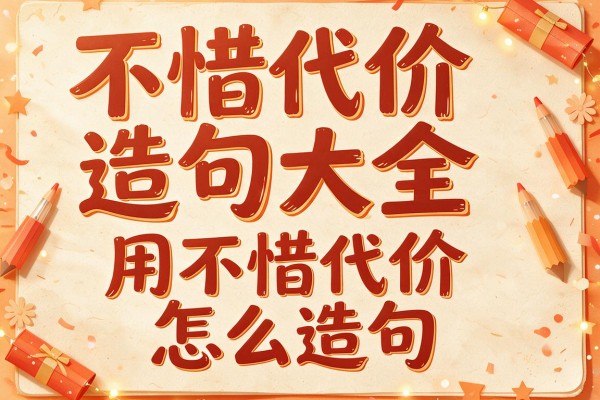 不惜代价造句大全-用不惜代价怎么造句