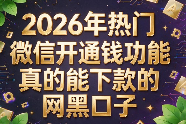 2026年热门微信开通借钱功能，真的能下款的网黑口子