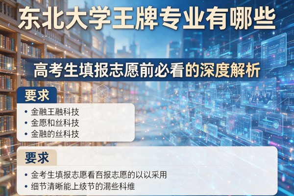 东北大学王牌专业有哪些 高考生填报志愿前必看的深度解析
