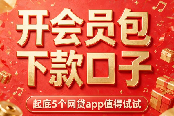开会员包下款口子,起底5个网贷app值得试试