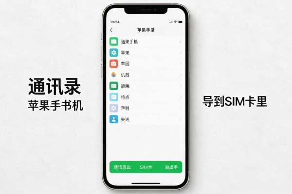 苹果手机通讯录怎么导到SIM卡里