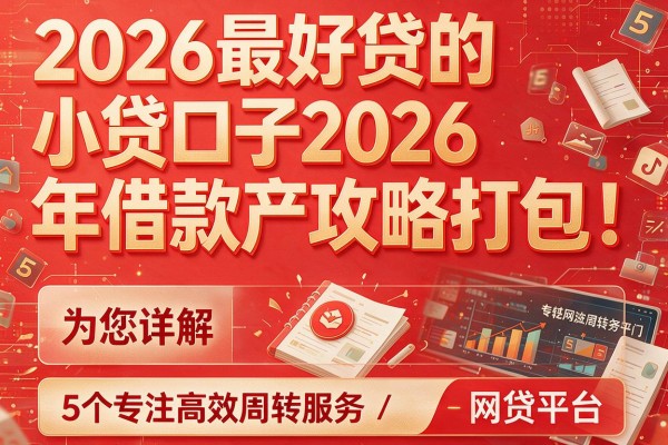2026最好贷的小贷口子2026年借款攻略打包!为您详解5个专注高效周转服务的网贷平台