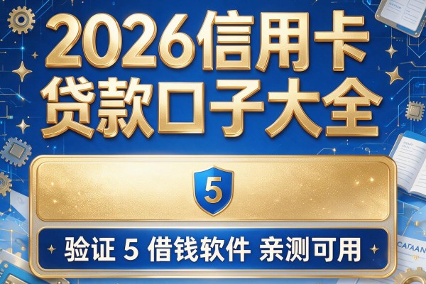 2026信用卡贷款口子大全，验证5家借钱软件亲测可用