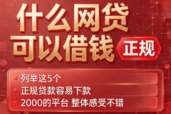 什么网贷可以借钱,正规,列举这5个正规贷款容易下款2000的平台整体感受不错