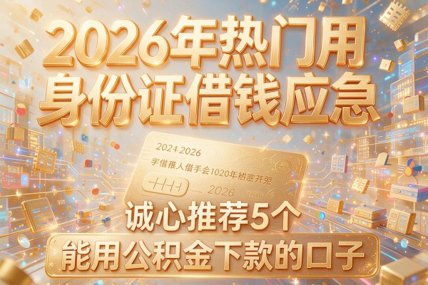2026年热门用身份证借钱应急，诚心推荐5个能用公积金下款的口子