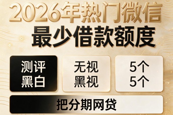 2026年热门微信最少借款额度,测评5个无视黑白把分期网贷