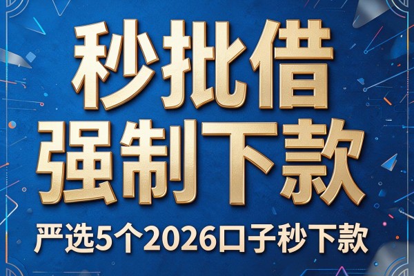秒批借强制下款，严选5个2026口子秒下款
