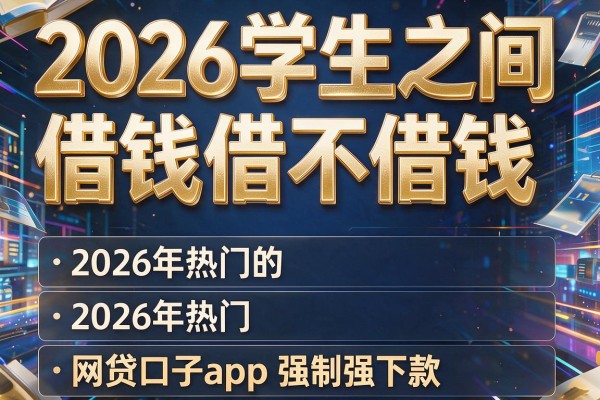2026学生之间借钱借不借钱,汇总5个2026年热门的网贷口子app强制强下款