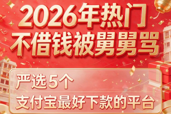 2026年热门不借钱被舅舅骂,严选5个支付宝最好下款的平台