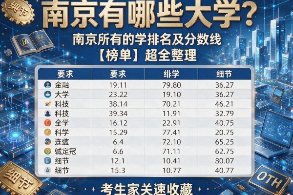 南京有哪些大学?南京所有的大学排名及分数线【榜单】超全整理,考生家长速收藏