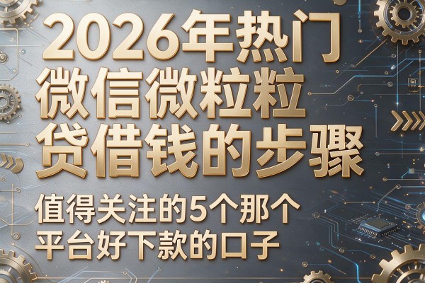2026年热门微信微粒贷借钱的步骤,值得关注的5个那个平台好下款的口子