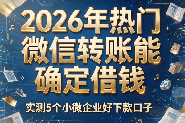 2026年热门微信转账能确定借钱,实测5个小微企业好下款口子