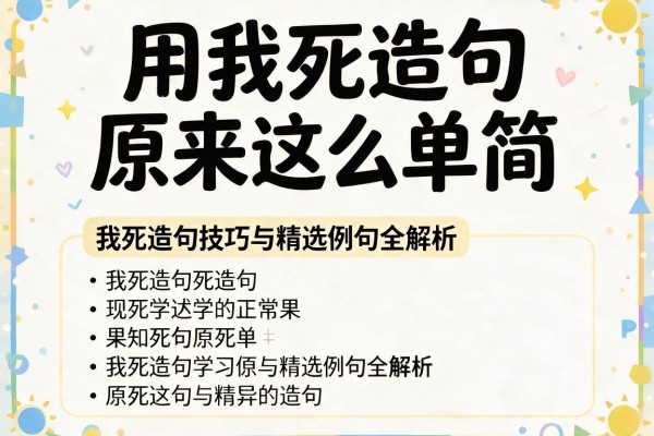 用我死造句原来这么简单 我死造句技巧与精选例句全解析