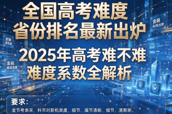 全国高考难度省份排名最新出炉 2025年高考难不难难度系数全解析