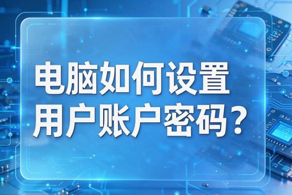 电脑如何设置用户账户密码?