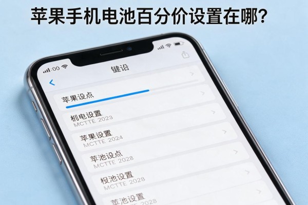 苹果手机电池百分比设置在哪？