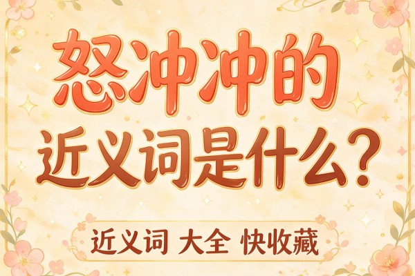 怒冲冲的近义词是什么？怒冲冲的近义词大全快收藏