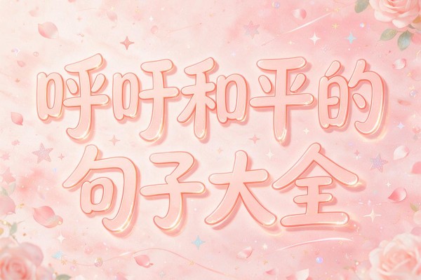 呼吁和平的句子大全